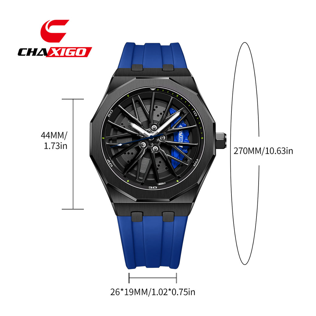 Mens Rotating Bezel Quartz Watch Waterproof